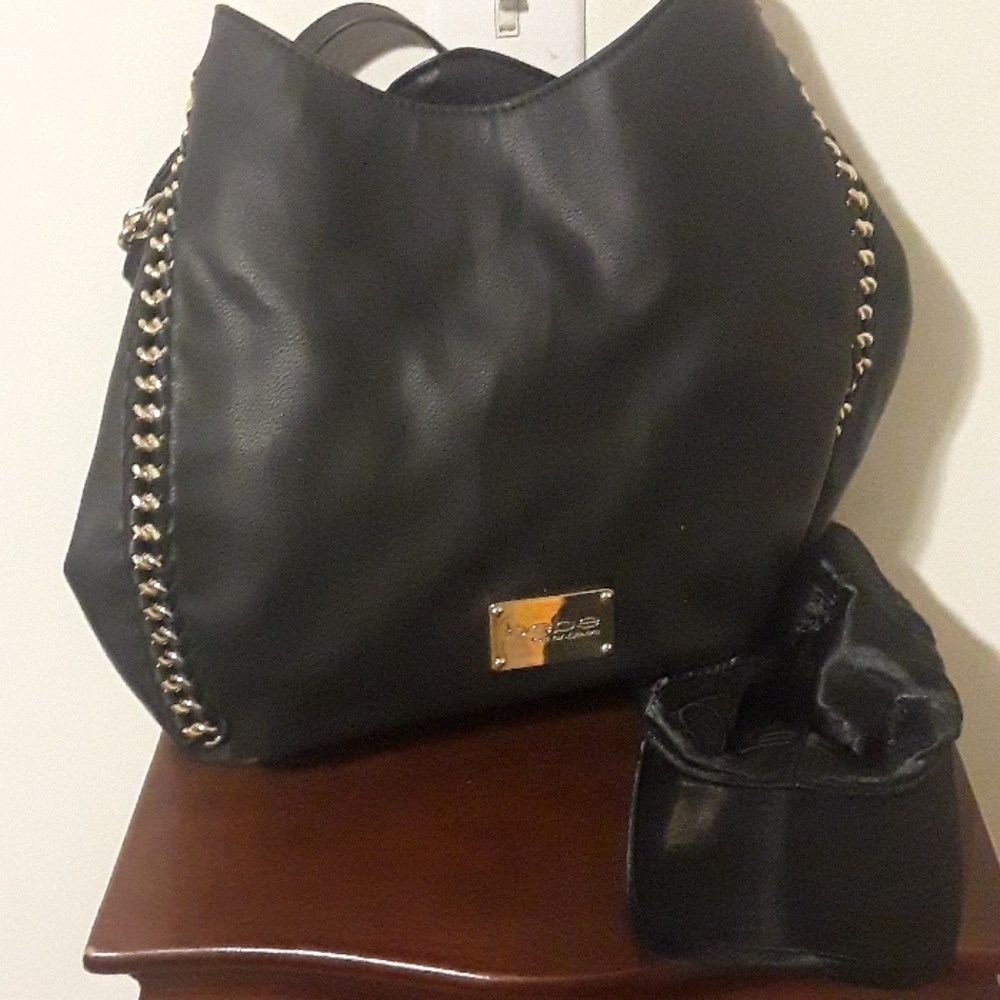 Leather BeBe Handbag and hat to match